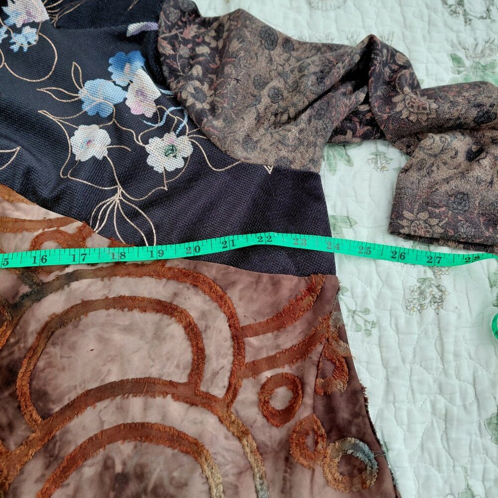 Ali Miles Patchwork Open Front Cardigan Petite La… - image 8